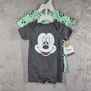 Mickey Mouse 2 Peice Body Suit Set 3-6 Months New With Tag Disney Baby